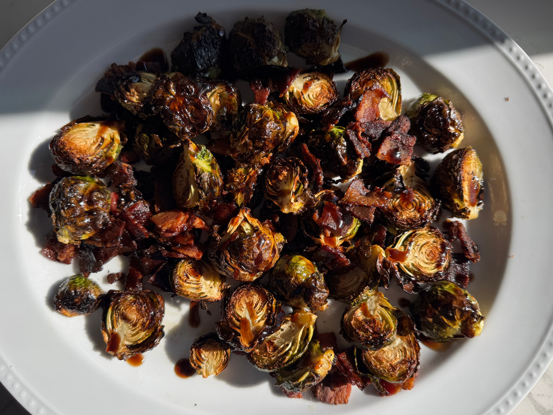 Hangar Bay Holiday Brussels Sprouts and Bacon using Wingman All-Purpose Seasoning